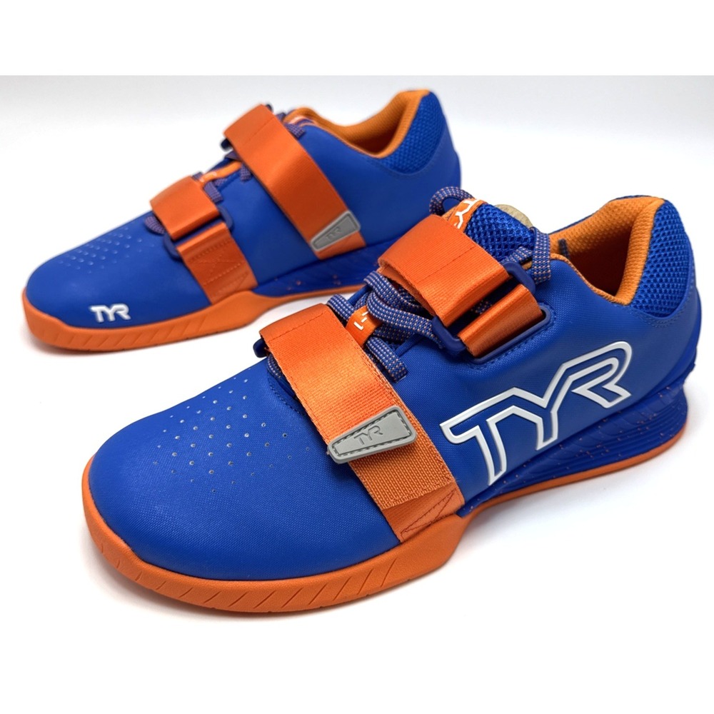 TYR L-1 Lifter Shoes Mens Size 8.5 Blue Orange NYC Weightlifting Gym Sneakers